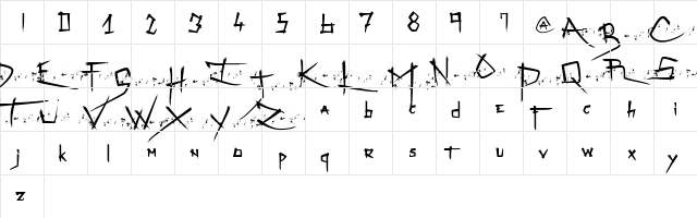 Zenzai Itache Regular  glyph index