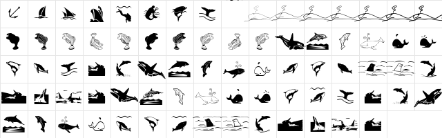 Orcas Regular  glyph index