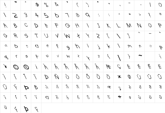 FZ HAND 22 SPIKED LEFTY Normal  glyph index