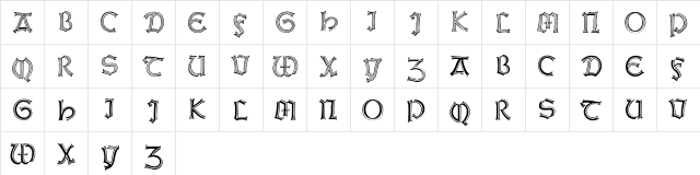 WeissGotnitials Regular  glyph index