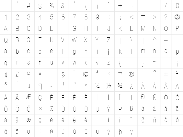 Context Reprise LightCond SSi Normal  glyph index