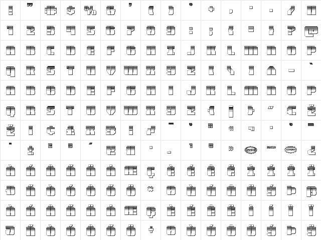 Warp Thruster Platinum Regular  glyph index