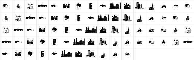 Little City 2000 Regular  glyph index