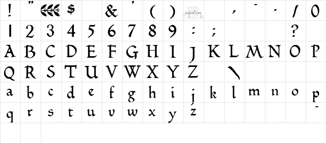 Romeodn Regular  glyph index