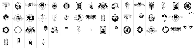 JungeHolidayCutsNF Regular  glyph index