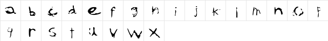 Temblorosa Medium  glyph index