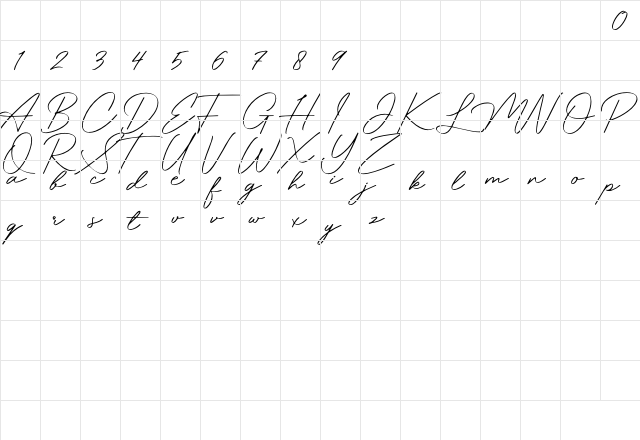 Magdallena Regular  glyph index