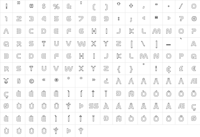 Nasalization Outline Regular  glyph index