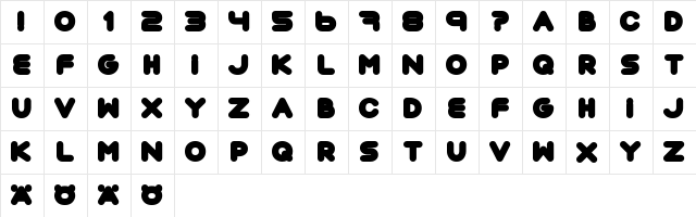 Pouttu Regular  glyph index