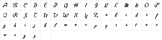 Big Surprise Regular  glyph index