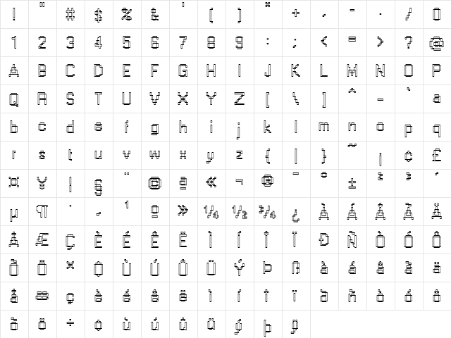 Windows Outline Windows Outline  glyph index