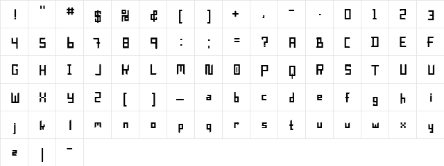 NeoTheo Medium  glyph index