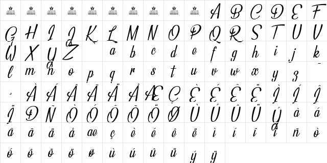 Beautiful People Personal Use Regular  glyph index