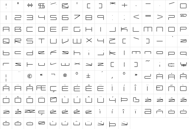 Capacitor Regular  glyph index