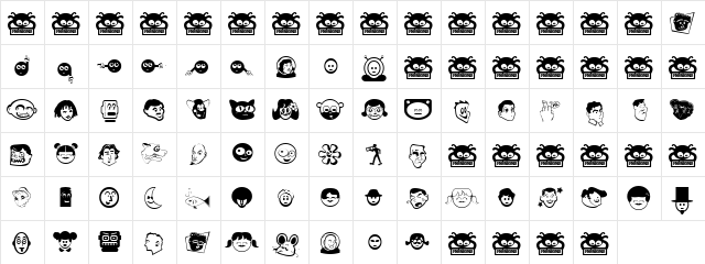 Facialexpression Regular  glyph index