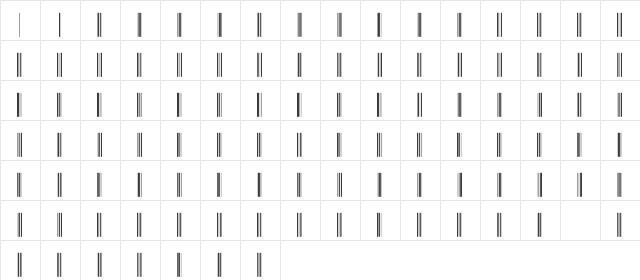 IntP60DmTt Normal  glyph index