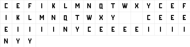 FORNEVER DEMO Regular  glyph index
