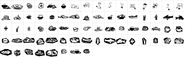 AIMenu Regular  glyph index