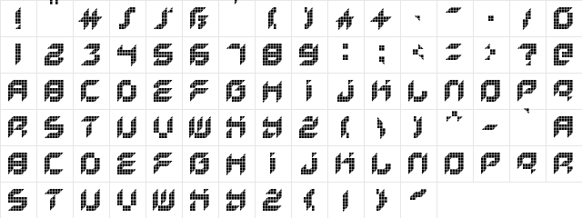 Kreased (Remix) Regular  glyph index