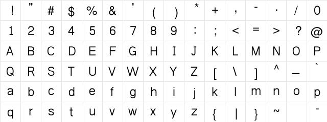 Kh Metal Chrieng Regular  glyph index