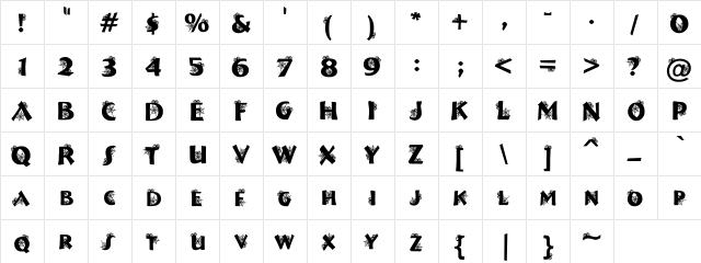 PC Web Regular  glyph index