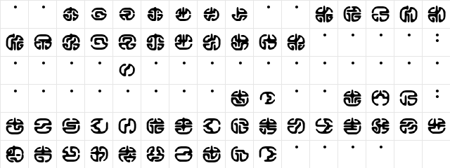Keikoku Koin  glyph index