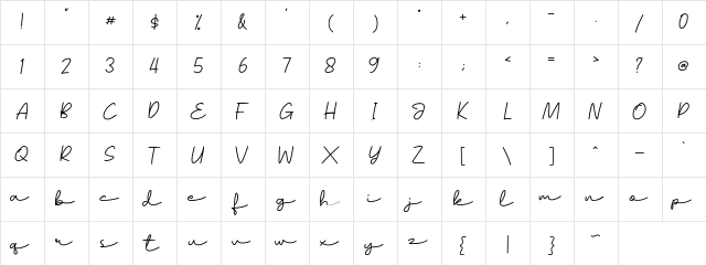 alagambe Regular  glyph index