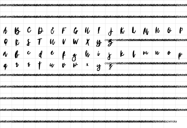 Portobesto Regular  glyph index