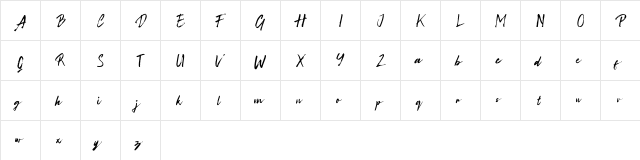 Polarika Regular  glyph index