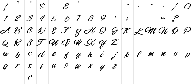 4 Magic DNA Regular  glyph index