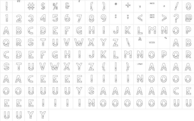 CS Juicy Regular  glyph index