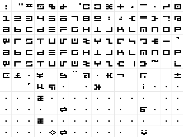 Take The Money 4 Regular  glyph index