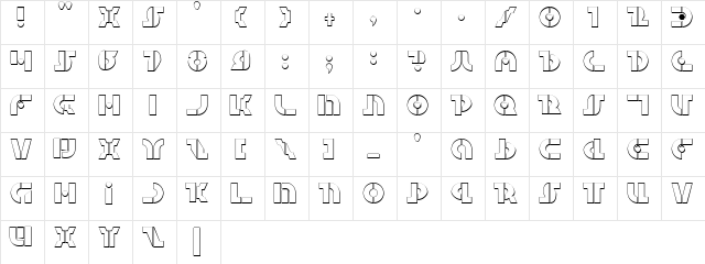 Questlok Shadow Shadow  glyph index