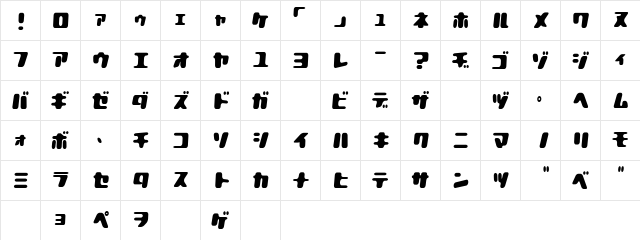 Bipolar Regular  glyph index