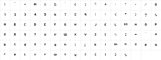Half Project Logo Regular  glyph index