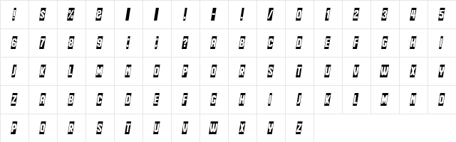 Live News Regular  glyph index