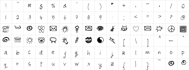 julesgirltalk Regular  glyph index