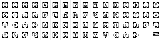 Encounter Regular  glyph index