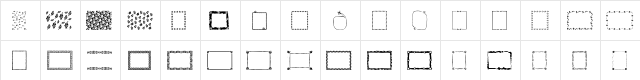 Frames and Backgrounds Regular  glyph index