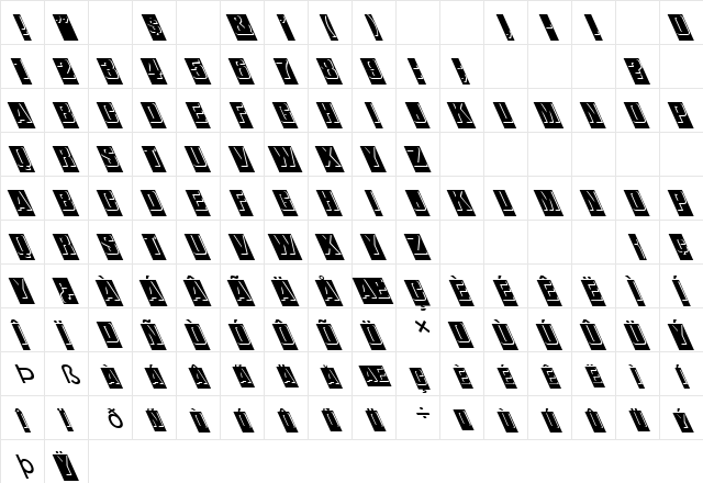 FZ BORDERS 13 LEFTY Normal  glyph index
