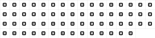 Retrospective Capitals 12 Regular  glyph index