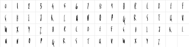 FloweryDeath Regular  glyph index