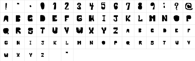 OPN Malatashito Regular  glyph index