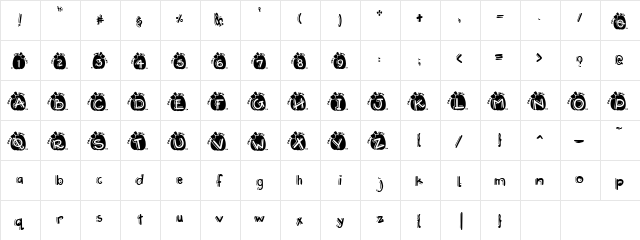 DJ Punkin Regular  glyph index