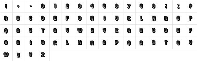 Hocus Pocus Regular  glyph index