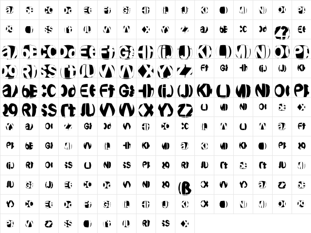 TypoDisturbances Medium  glyph index