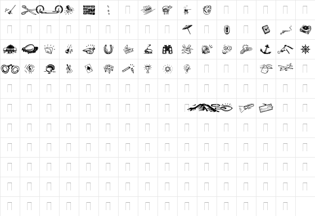 DF Organics IIB Medium  glyph index