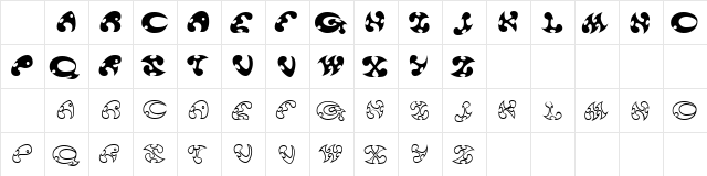13_Dokusan Normal  glyph index