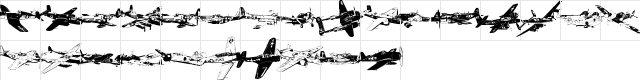 WW2 Aircraft Regular  glyph index