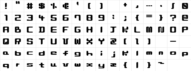 LARVAE DD Regular  glyph index